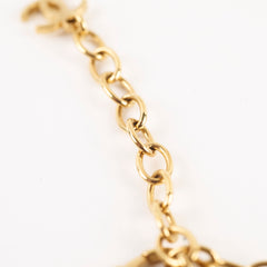 Chanel Crystal Heart CC Choker Gold Tone