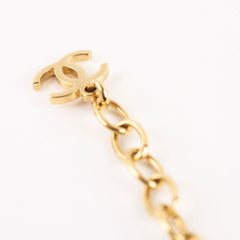 Chanel Crystal Heart CC Choker Gold Tone