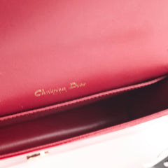 Christian Dior Patent Wallet On Chain Red