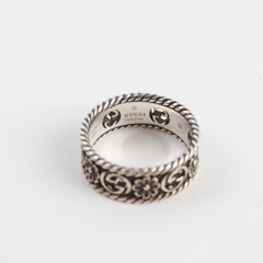 Gucci Ruthenium Silver Ring Size 20