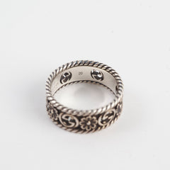 Gucci Ruthenium Silver Ring Size 20