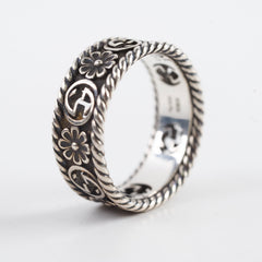 Gucci Ruthenium Silver Ring Size 20