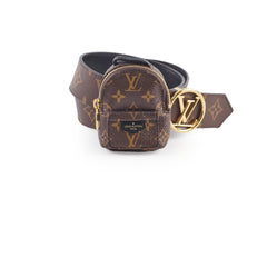 Louis Vuitton 35mm Reversible Palm Spring Belt Monogram (Detachable Pouch) Size 70