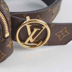 Louis Vuitton 35mm Reversible Palm Spring Belt Monogram (Detachable Pouch) Size 70