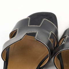 Hermes Oran Sandals Black size 36