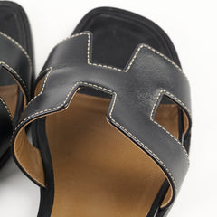 Hermes Oran Sandals Black size 36