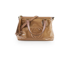 Gucci Patent Soho Disco Tote Dusty Pink/Beige