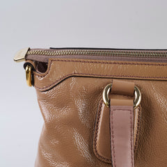 Gucci Patent Soho Disco Tote Dusty Pink/Beige