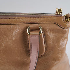 Gucci Patent Soho Disco Tote Dusty Pink/Beige