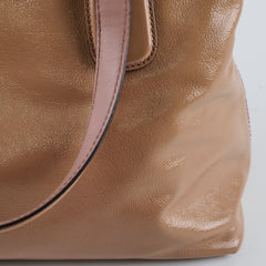 Gucci Patent Soho Disco Tote Dusty Pink/Beige