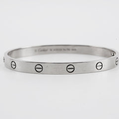 Cartier Love Bracelet Classic Model White Gold Size 19