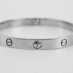 Cartier Love Bracelet Classic Model White Gold Size 19