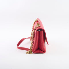 Chanel Caviar Quilted Carry Me Top Handle Red