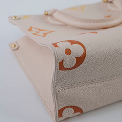 Louis Vuitton On The Go Tote PM Empreinte Orange/Cream