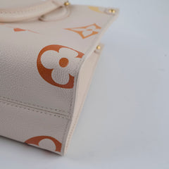 Louis Vuitton On The Go Tote PM Empreinte Orange/Cream