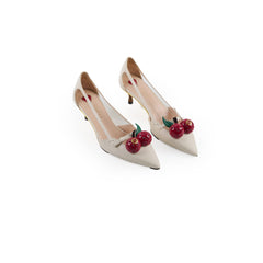 Gucci Cherry Pumps Size 35 White/Red