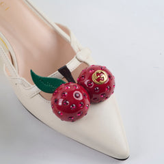 Gucci Cherry Pumps Size 35 White/Red