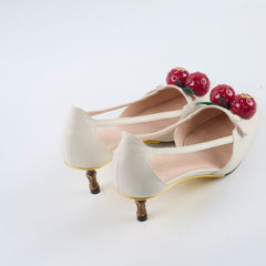 Gucci Cherry Pumps Size 35 White/Red