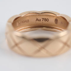 Chanel Coco Crush Beige Gold Ring Size 54