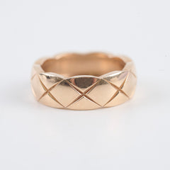 Chanel Coco Crush Beige Gold Ring Size 54