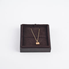 Hermes Amulettes Diamonds Kelly pendant 0.21CT Rose Gold