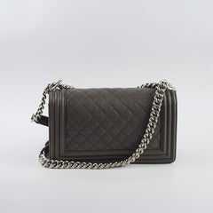 Chanel Old Medium Caviar Boy Grey 2019