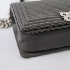Chanel Old Medium Caviar Boy Grey 2019