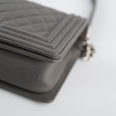 Chanel Old Medium Caviar Boy Grey 2019