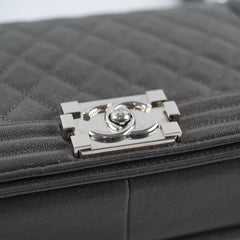 Chanel Old Medium Caviar Boy Grey 2019