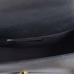 Chanel Old Medium Boy Bag Black Chevron Smooth Calfskin Gold HW