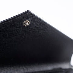 Saint Laurent Cassandre Envelope Wallet on Chain WOC Black