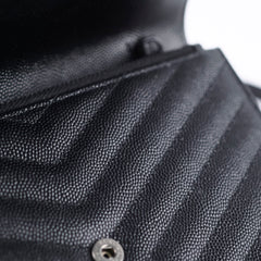 Saint Laurent Cassandre Envelope Wallet on Chain WOC Black