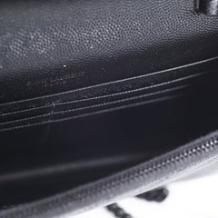 Saint Laurent Cassandre Envelope Wallet on Chain WOC Black