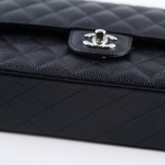 Chanel Medium/Large Caviar Double Classic Flap Black 2022