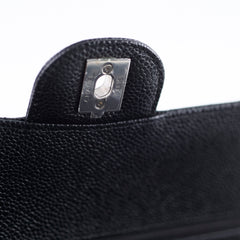 Chanel Medium/Large Caviar Double Classic Flap Black 2022