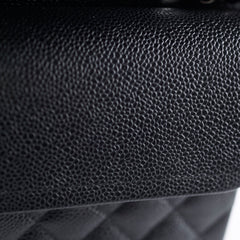 Chanel Medium/Large Caviar Double Classic Flap Black 2022