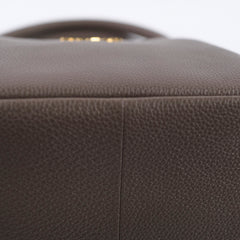 Prada Vitello Small Leather Tote Bag Taupe