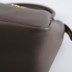 Prada Vitello Small Leather Tote Bag Taupe