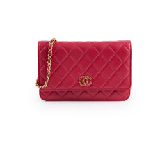 Chanel Wallet on Chain 19 WOC Red