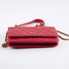 Chanel Wallet on Chain 19 WOC Red