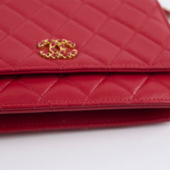 Chanel Wallet on Chain 19 WOC Red