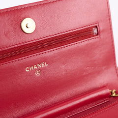 Chanel Wallet on Chain 19 WOC Red