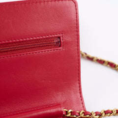 Chanel Wallet on Chain 19 WOC Red