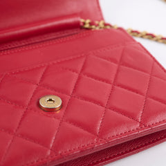 Chanel Wallet on Chain 19 WOC Red
