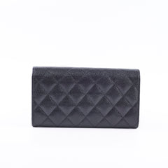 Chanel Long Caviar Black Wallet