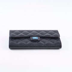 Chanel Long Caviar Black Wallet