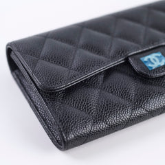 Chanel Long Caviar Black Wallet