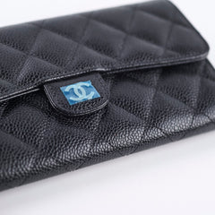 Chanel Long Caviar Black Wallet