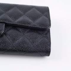 Chanel Long Caviar Black Wallet