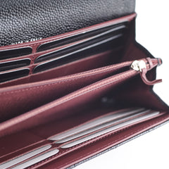 Chanel Long Caviar Black Wallet